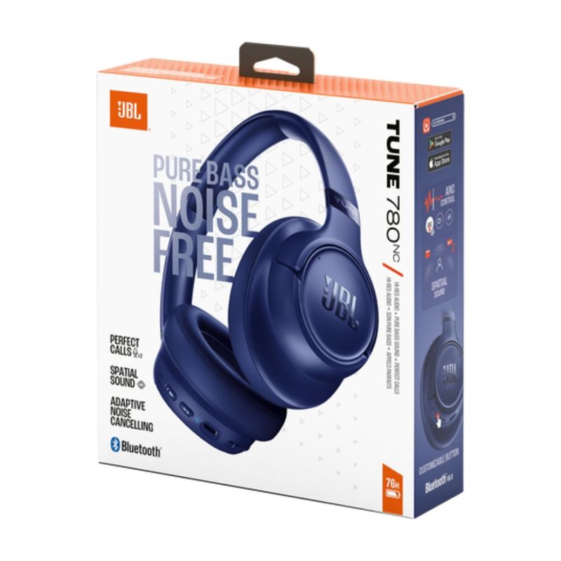 Audífonos JBL Tune 780NC Azul contenido de caja