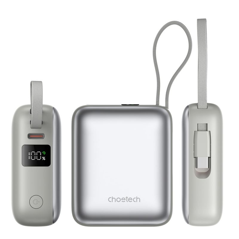 Batería externa Choetech 10000mAh 35W USB-C plata
