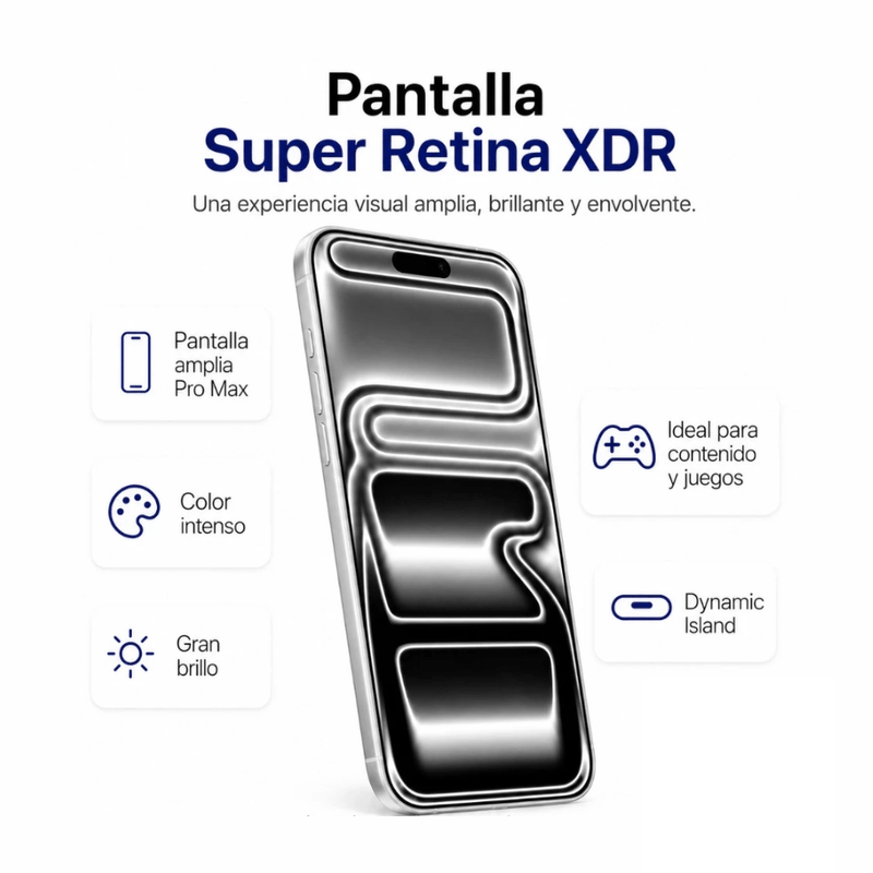 iPhone 17 Pro Max Silver cámara frontal 12MP