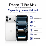 iPhone 17 Pro Max Silver con Face ID