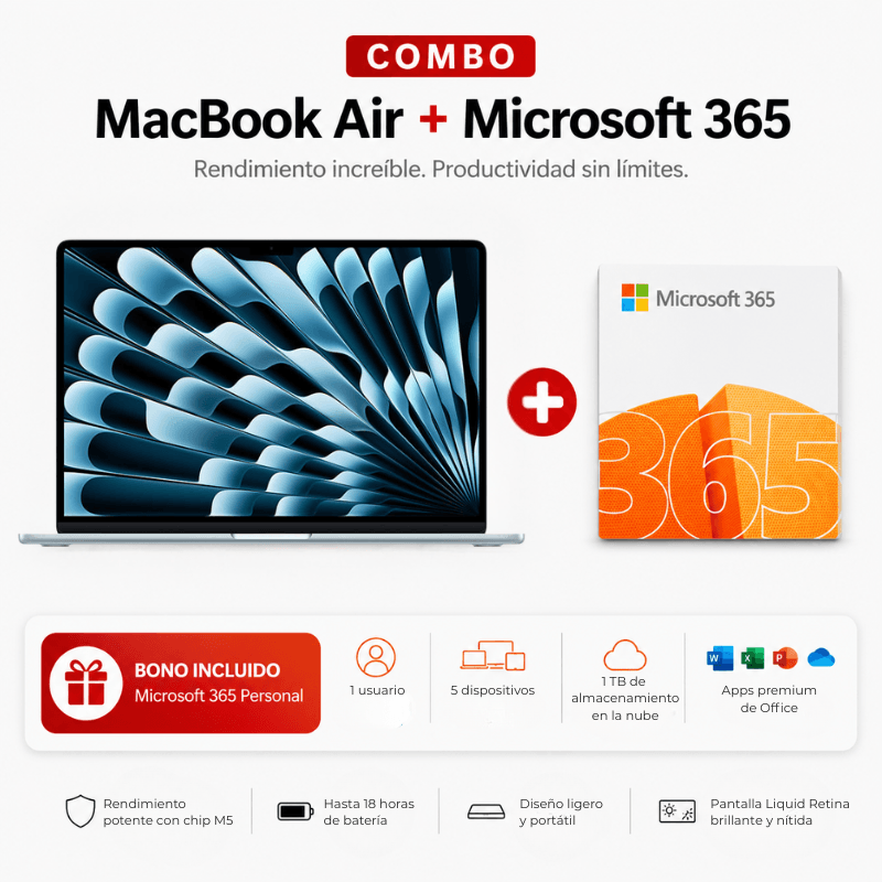 MacBook Air 13" M5 512GB sky blue + Office 365 kit