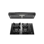 Combo cocina empotrable y campana extractora Electrolux frontal