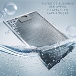 Combo cocina empotrable y campana extractora Electrolux profundidad