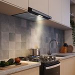 Combo cocina empotrable y campana extractora Electrolux frontal hornilla iluminación