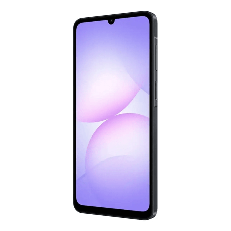 Celular Samsung Galaxy A07 4G 64GB negro, cámara 50MP frontal oblicuo