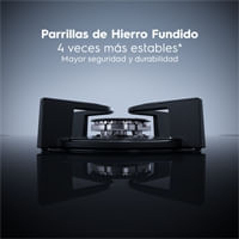 Combo encimera a gas 5 hornillas y campana 90cm Electrolux hornilla  especificaciones