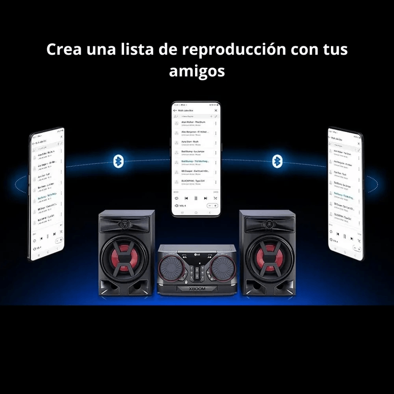 Minicomponente LG XBOOM CK43N unidad central y parlantes frontales