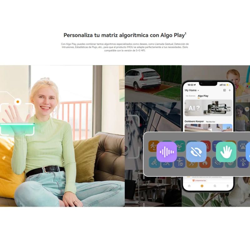 Cámara de seguridad Wi-Fi Imou 10MP doble lente interior frontal beneficios