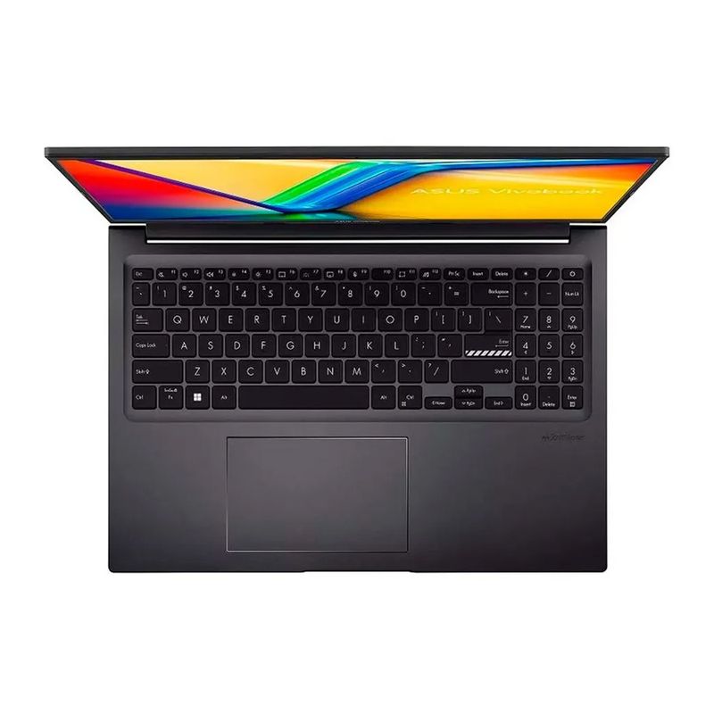 Laptop Asus Vivobook 16 i7 512GB 16GB Negro superior teclado