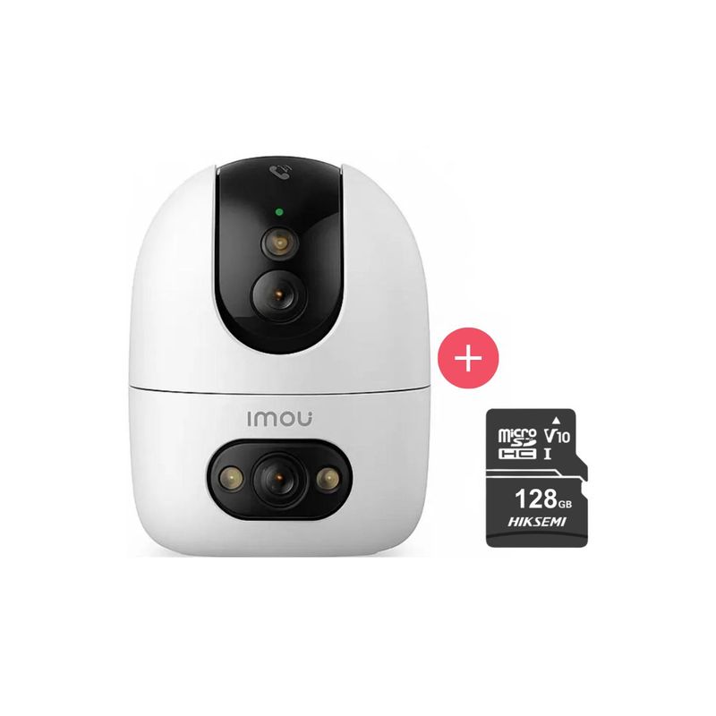 Cámara seguridad Wi-Fi Imou 10MP dual microSD 128GB blanca frontal