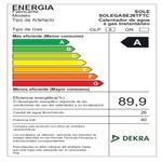Calentador de agua Sole gas GLP 26L digital gris oscuro especificaciones