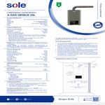 Calentador de agua Sole gas GLP 26L digital gris oscuro detalle