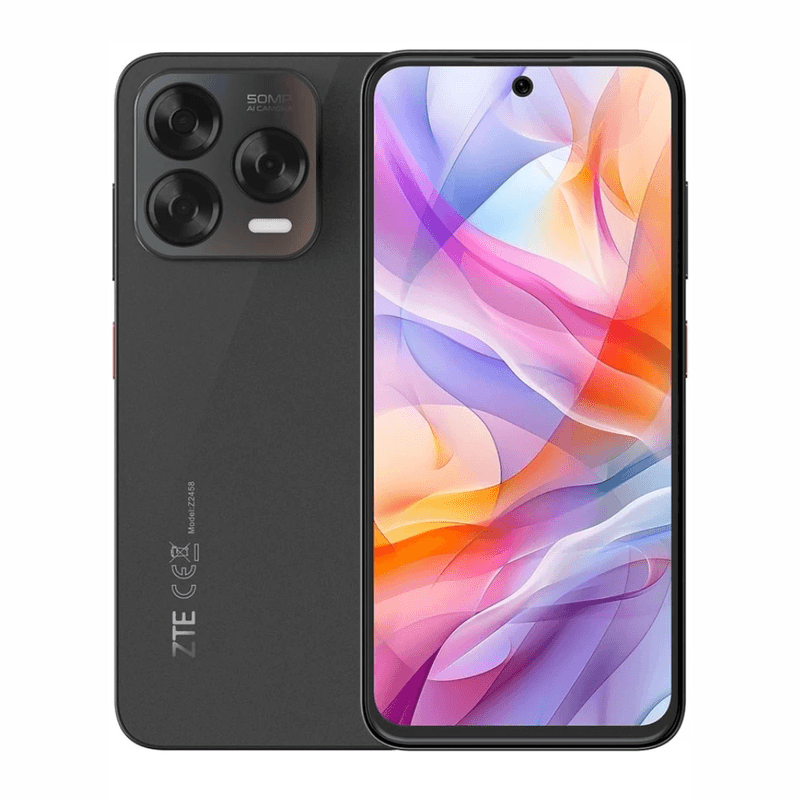Celular ZTE Blade V70 Design 4G gris vista frontal