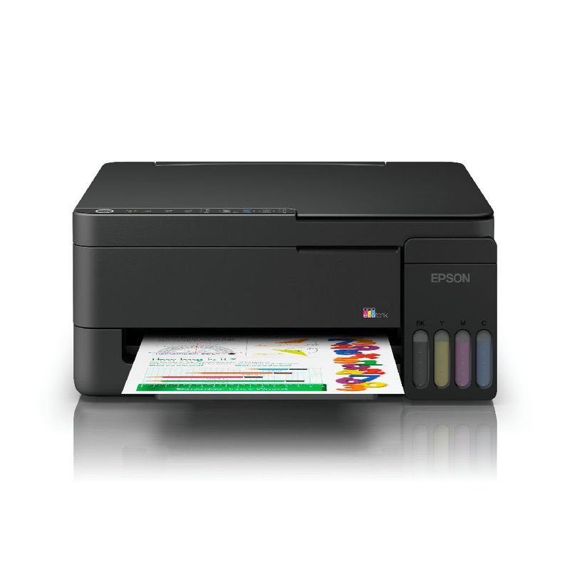 Impresora multifuncional Epson L3350 Wi-Fi EcoTank negra frontal