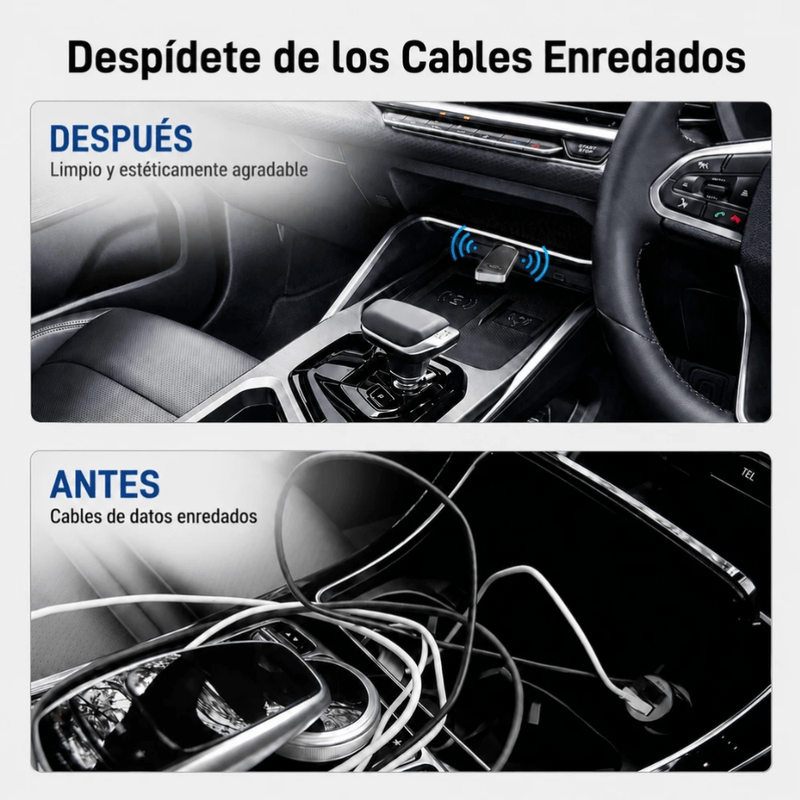 Adaptador inalámbrico K82 CarPlay Android Auto negro Bluetooth 5.2