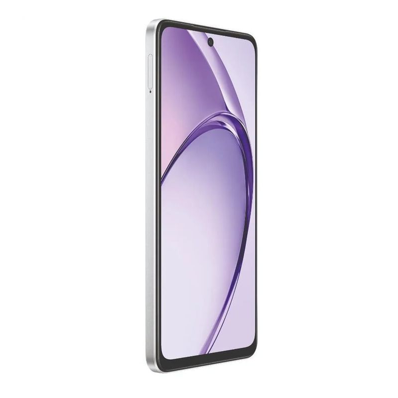 Celular Oppo A60 4G 256GB 8GB RAM Blanco frontal oblicuo
