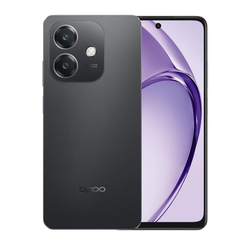 Celular Oppo A60 4G 256GB 8GB cámara 50MP negro frontal