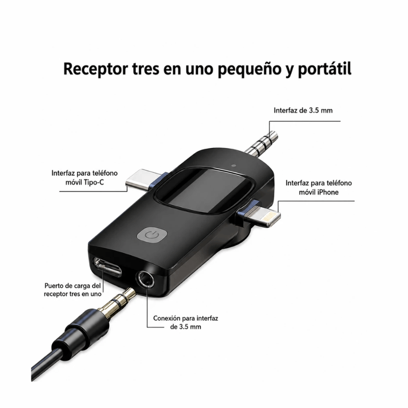Micrófono solapero inalámbrico Accesoriosgroup F11-2 entrada Jack 3.5 mm