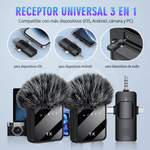 Micrófono solapero inalámbrico Accesoriosgroup F11-2 conexión USB Tipo-C
