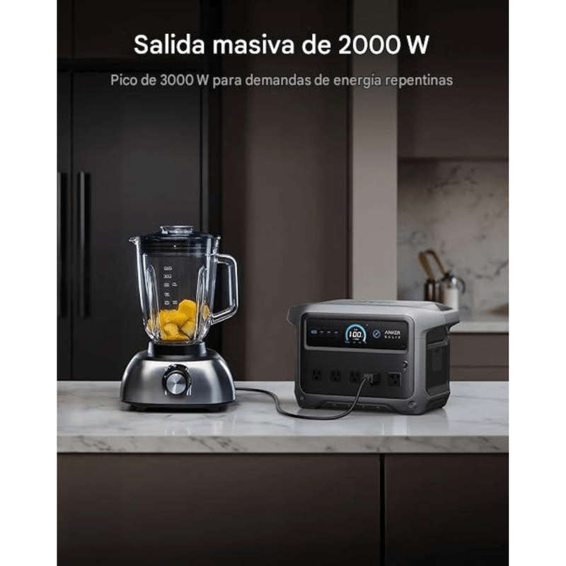 Estación Anker Solix C1000 Gen 2 1,024Wh 2,000W portátil frontal beneficios