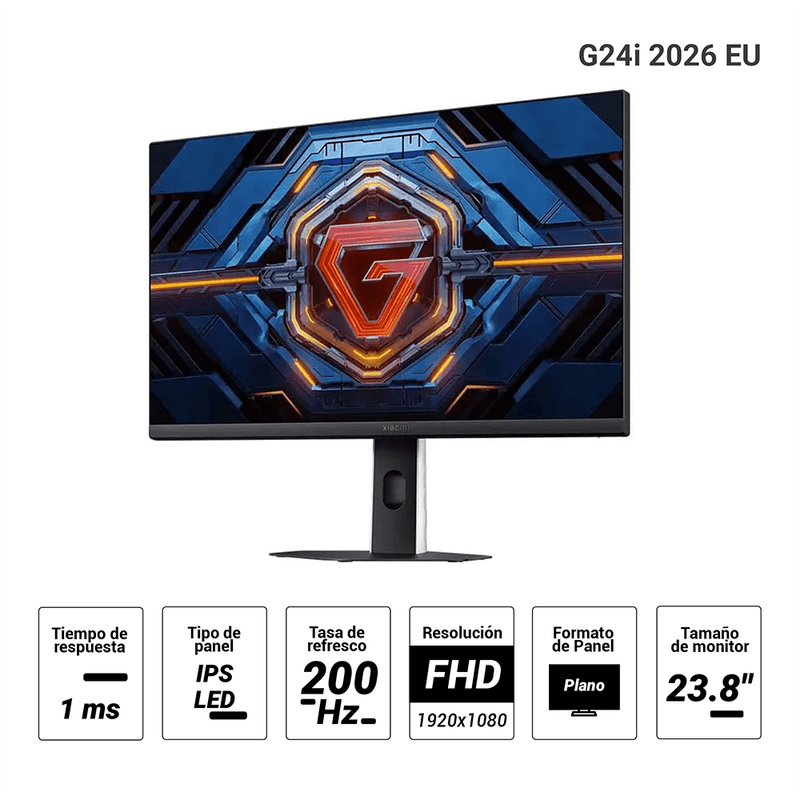 Monitor Xiaomi G24i 2026 EU 23.8 negro especificaciones