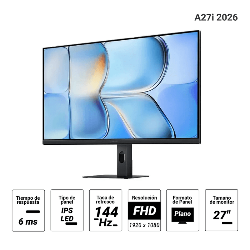 Monitor Xiaomi A27i 2026 27 negro especificaciones