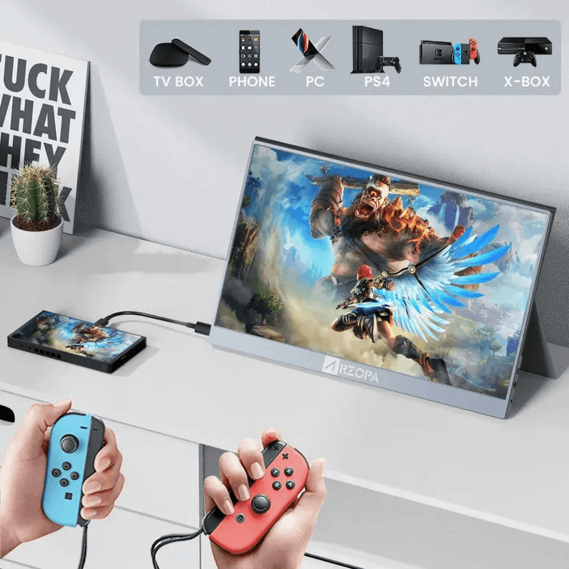 Monitor portátil Arzopa A1 Gamut 15.6 negro pantalla IPS FHD