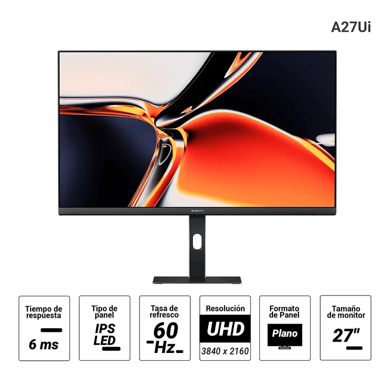Monitor Xiaomi A27Ui negro especificaciones
