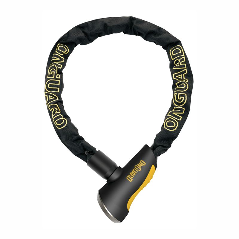 Cadena de seguridad OnGuard Mastiff 8119 negro y amarillo vista frontal