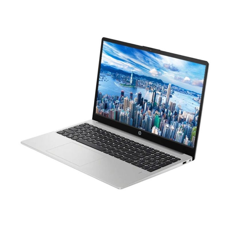 Laptop HP 250 G10 i5 1334U 16GB RAM 512SSD 15.6 pulgadas plata turbo vista frontal oblicua