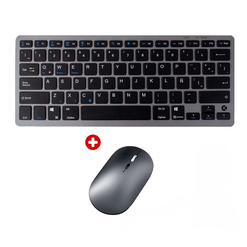 Kit Kreed Teclado y Mouse Bluetooth Recargable frontal kit