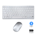 Kit Kreed Teclado y Mouse Bluetooth Recargable Blanco frontal kit conexion