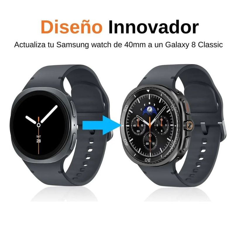 Case Samsung Galaxy Watch 44mm series 4 al 7 negro uso