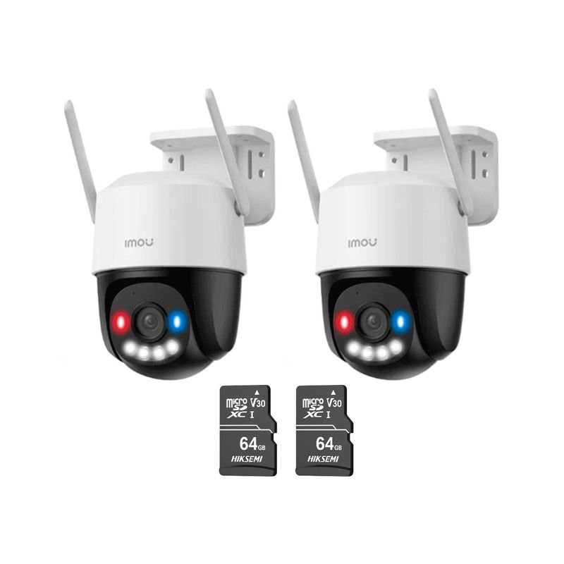 Kit 2 cámaras IMOU Cruiser SC 5MP con Micro SD 64GB frontal