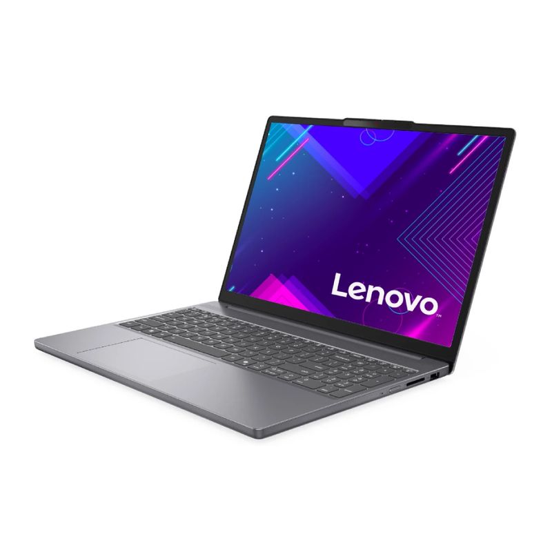 Laptop Lenovo IdeaPad Slim 3 i5 512GB SSD 8GB RAM gris frontal oblicua