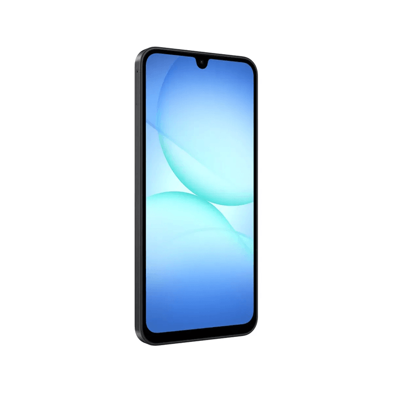Celular Samsung Galaxy A17 4G 128GB 8GB RAM negro frontal oblicuo
