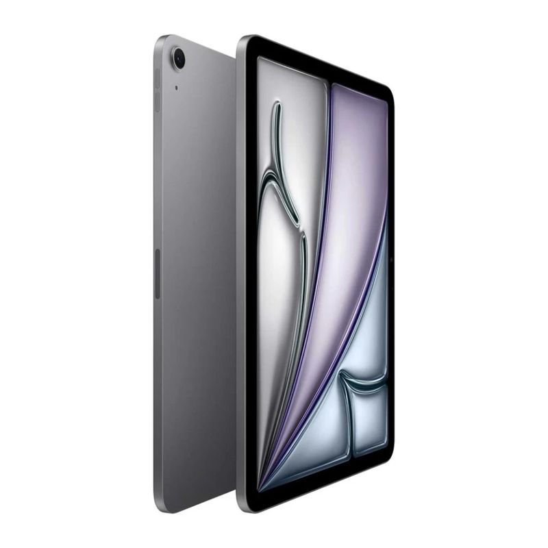 iPad Air 11 M3 Wi-Fi eSIM 128GB cámaras 12MP space gray frontal y dorsal oblicua