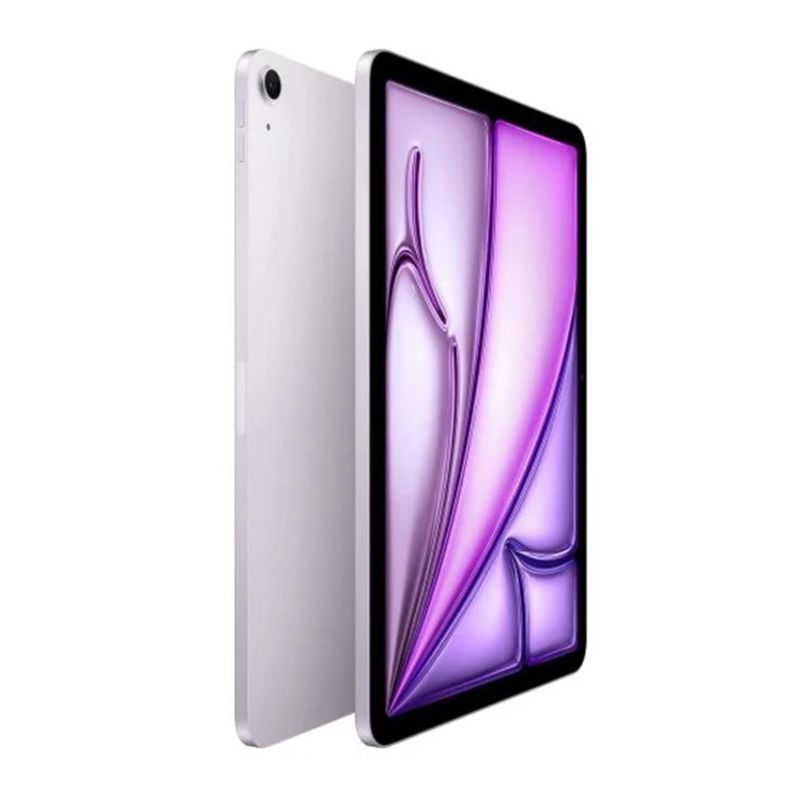 iPad Air 11 M3 Apple Wi-Fi eSIM 128GB Purple frontal y dorsal oblicua