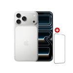 iPhone 17 Pro Max eSIM 256GB silver con mica de vidrio frontal combo