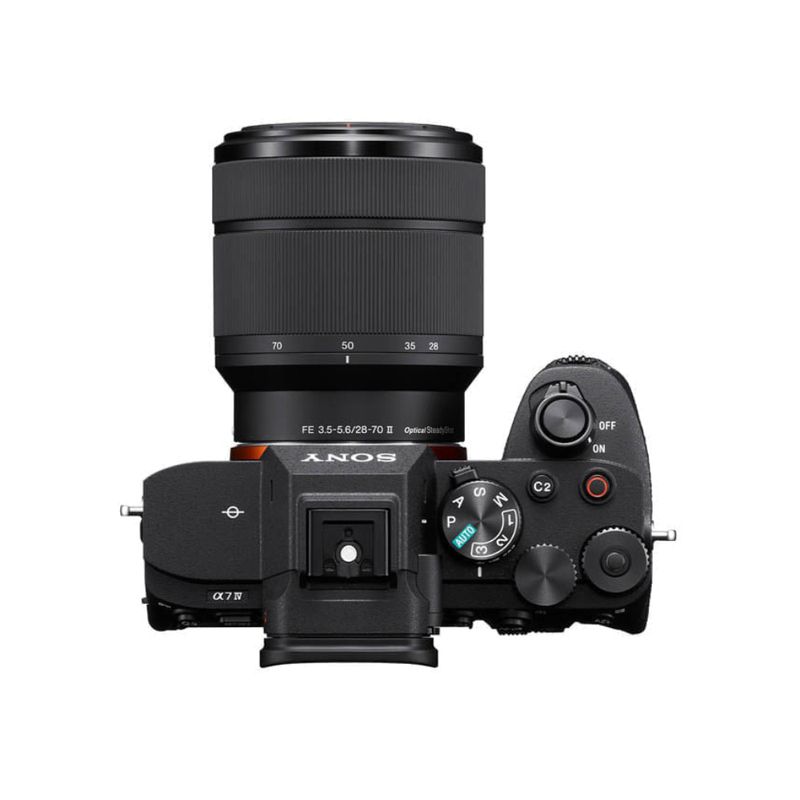 Combo Cámara Sony a7 IV Full Frame 33MP lente SEL28702 cenital