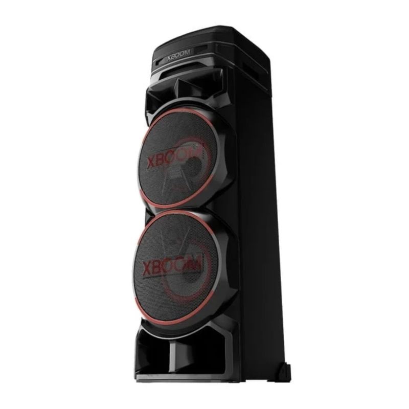 Parlante LG XBOOM RNC9 Bluetooth Karaoke con luces frontal oblicua