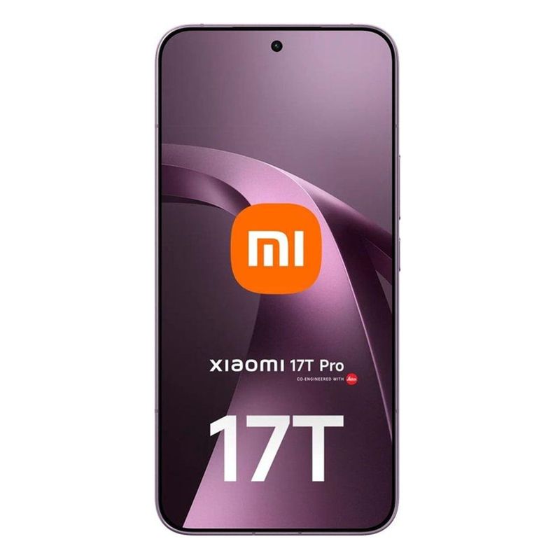 Celular Xiaomi 17T Pro 512GB 12GB RAM cámara 50MP violeta frontal pantalla