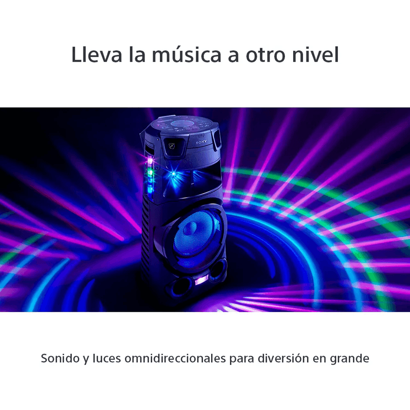 Parlante de torre Sony MHC-V73D negro luces de fiesta