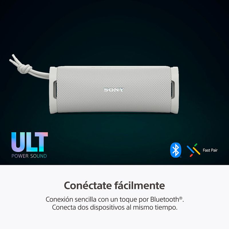 Parlante Sony SRS-ULT10 IP67 Blanco frontal