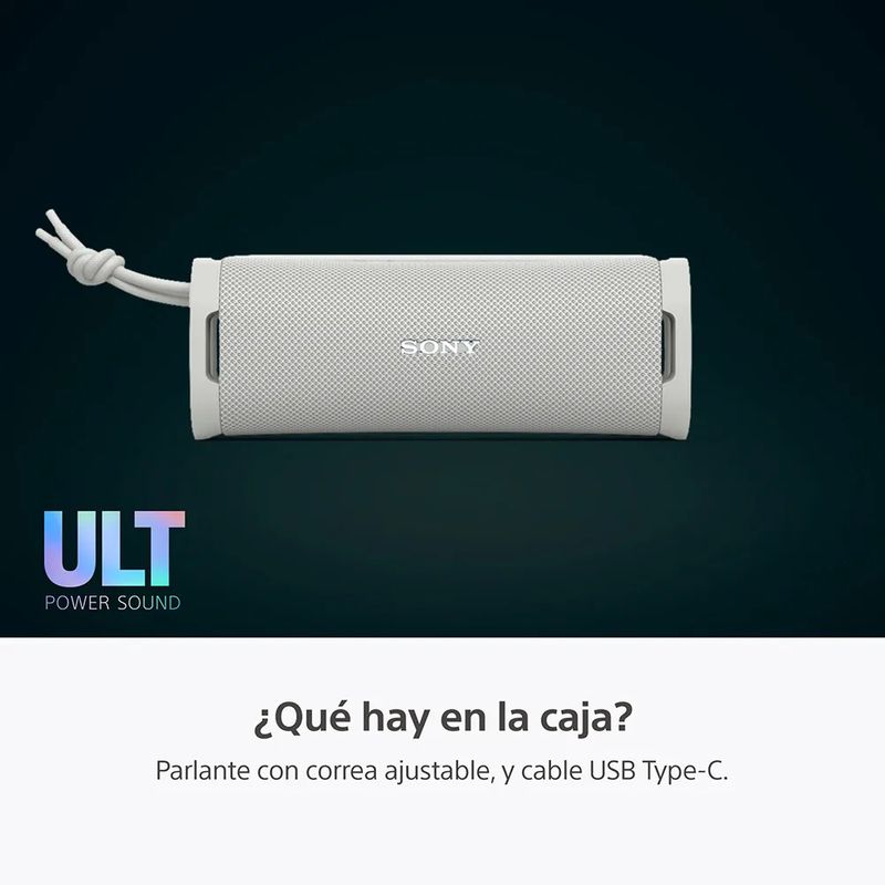 Parlante Sony SRS-ULT10 IP67 Blanco frontal