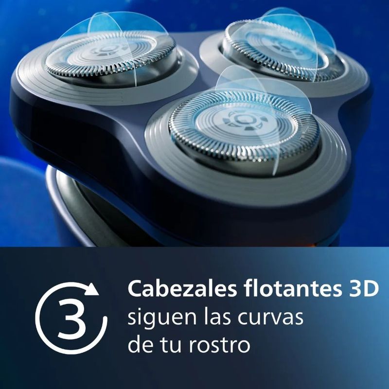 Afeitadora Philips S2885/00 seco húmedo inalámbrica negra frontal características