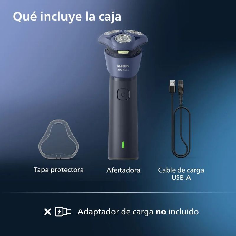 Afeitadora Philips S2885/00 seco húmedo inalámbrica negra frontal beneficios