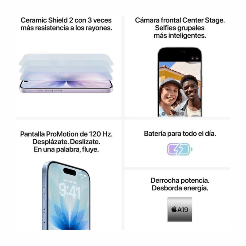 Apple iPhone 17 256GB Blanco eSIM iOS chip A19