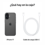 Apple iPhone 17 256GB Negro eSIM contenido de caja