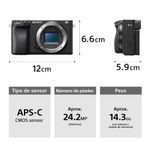 Cámara mirrorless Sony Alpha a6400 24.2MP ILCE-6400 especificaciones